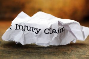 Crumpled up injury claim from an Essex County Personal Injury Lawyer