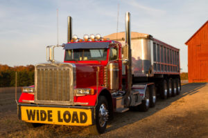 Wide load semi truck before needing a Truck Accident Lawyer Essex County NJ