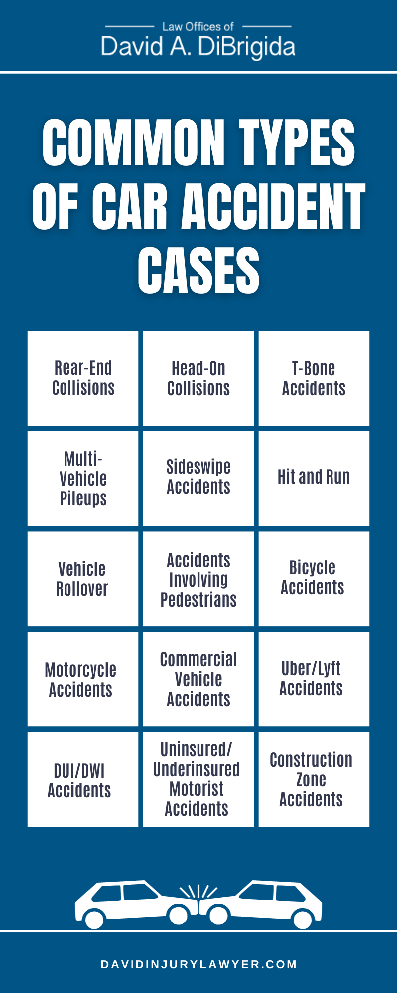 Common Types Of Car Accident Cases Infographic