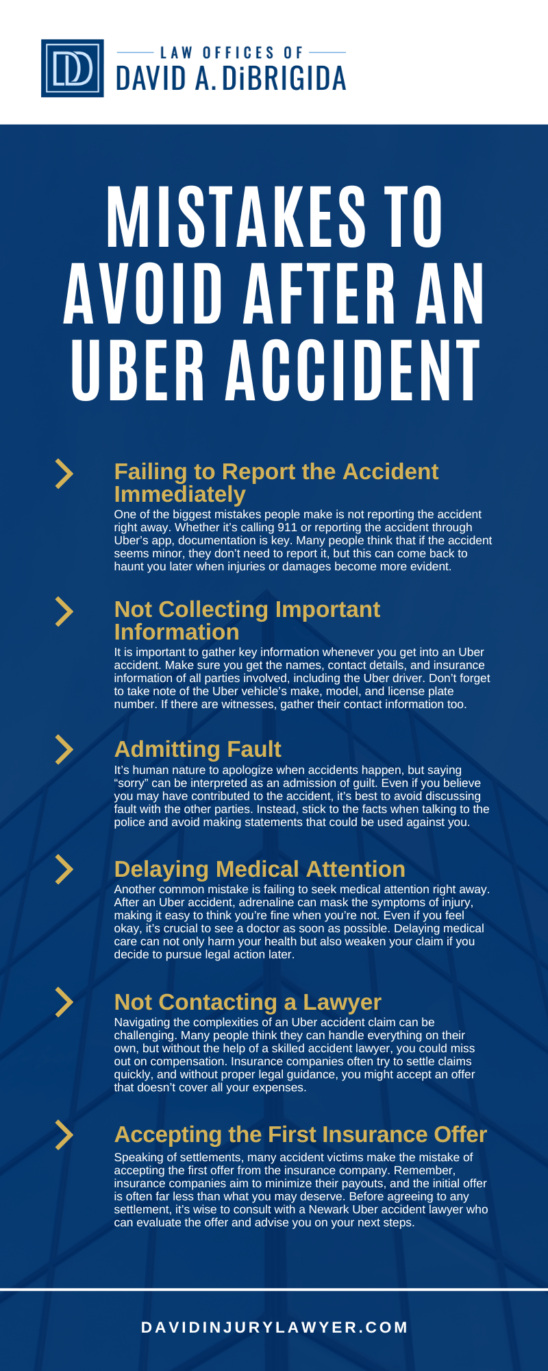 Mistakes to Avoid After an Uber Accident Infographic