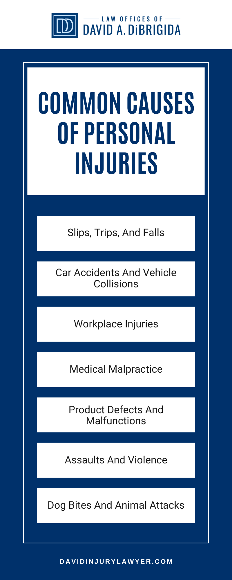 Common Causes Of Personal Injuries Infographic